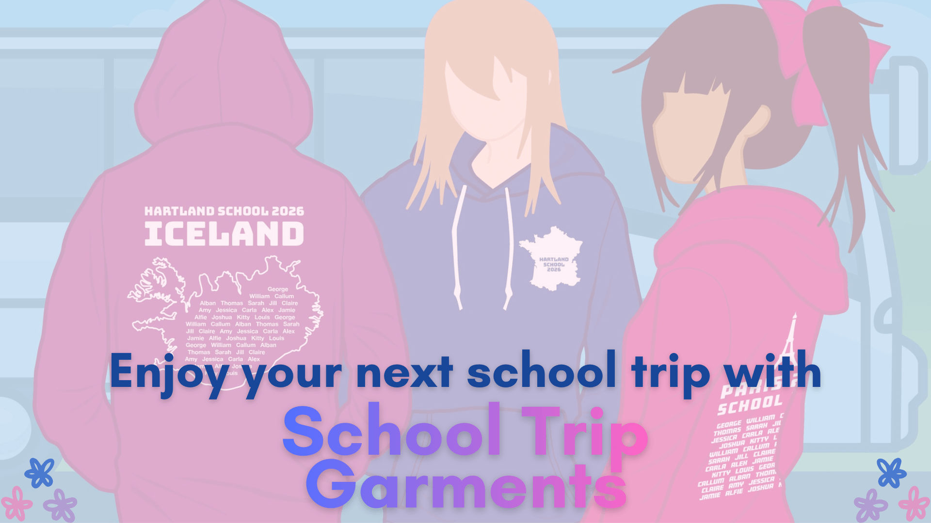 Enjoy your next school trip with custom school trip garments
